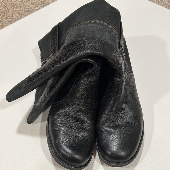 CLARKS Women’s Whistles Whey Black Zip Up Riding Boots Leather & Suede 8.5M - Picture 9 of 13